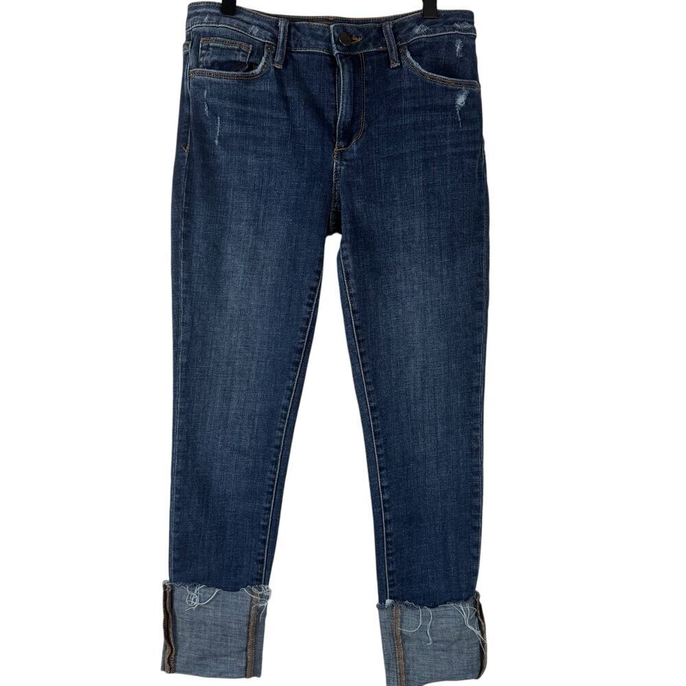 Joe's Jeans Women's Med Wash Skinny Mid Rise Cropped Cuffed Jeans Size 27